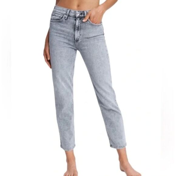 RAG & BONE Nina High Rise Ankle Cigarette Denim Dusty Trail Sz 25 - Picture 1 of 6